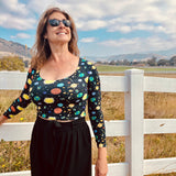 Adult Outer Space Long Sleeve Shirt - Lucky Bug Clothing Company