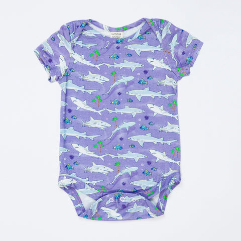 Essential Organic Lemon Shark Onesie - Lucky Bug Clothing Company