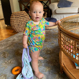 Organic Bugdom Romper - Lucky Bug Clothing Company