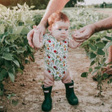 Essential Organic Veggie Garden Onesie - Lucky Bug Clothing Company