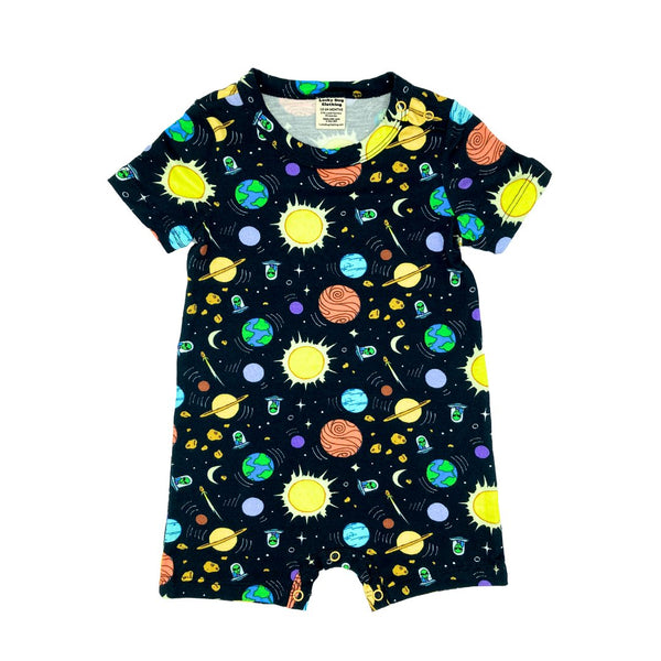 Organic Outer Space Romper - Lucky Bug Clothing Company