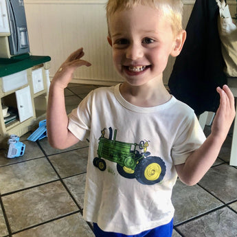 Organic Tractor Play T-Shirt - Lucky Bug Clothing Company
